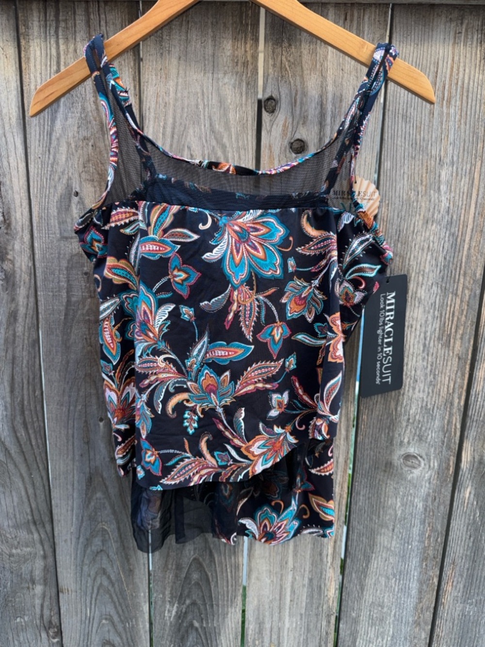 Miraclesuit Mirage Tankini Top in Scotch Floral Size 10 - Picture 4 of 11